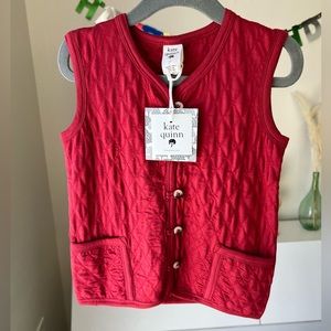 Kate Quinn quilted ruby vest